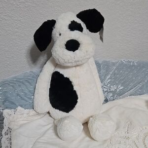Jellycat Cream and Black Dog Plush